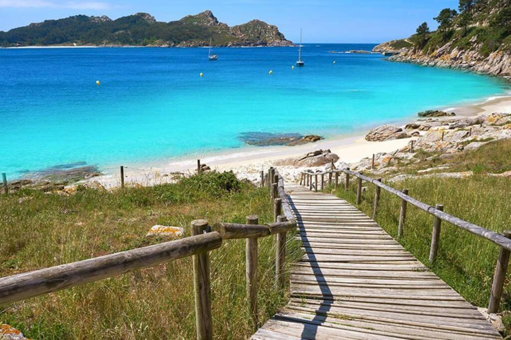 Primera línea de playa Rías Baixas, Moaña Apartamento Exterior foto